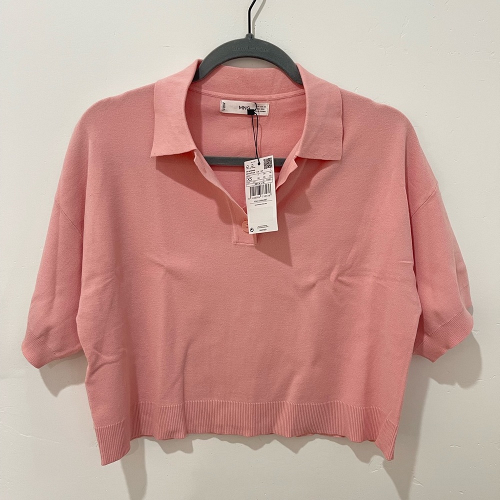 New. Mango beautiful pink top. Size xs.